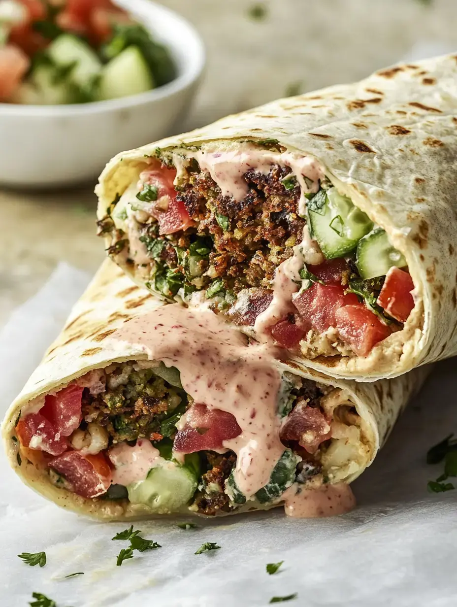 Un sandwich garni de verdures, tomates et sauce onctueuse, montré sur fond blanc.