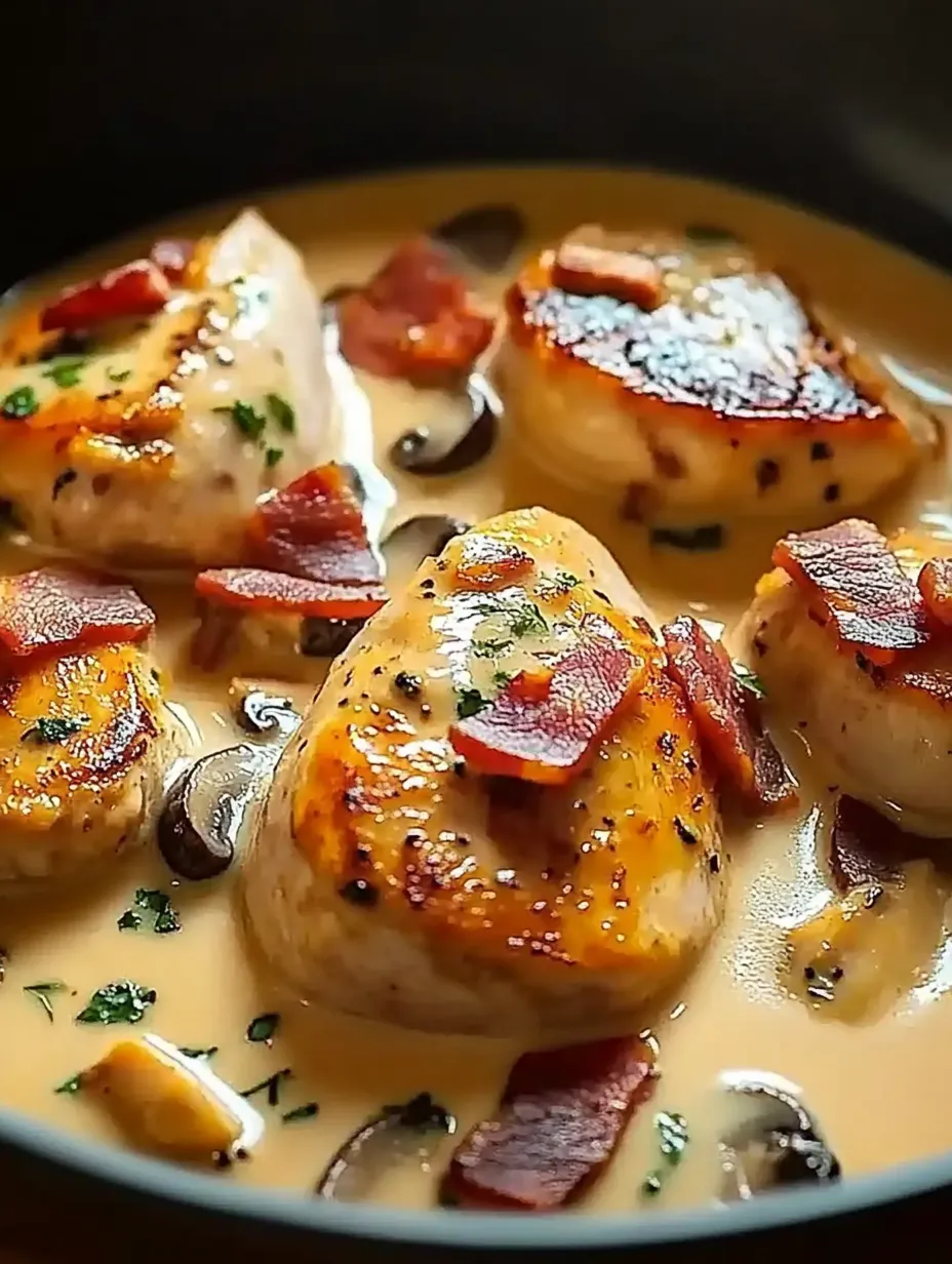Poulet Découpé : Moutarde et Champignons