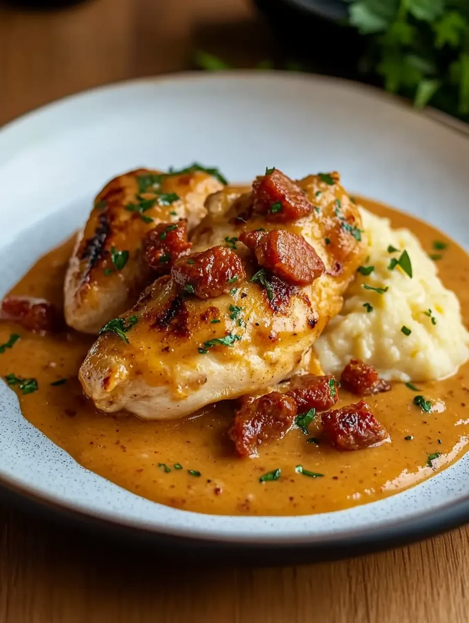 Aiguillettes de Poulet, Sauce Crémeuse au Chorizo délice