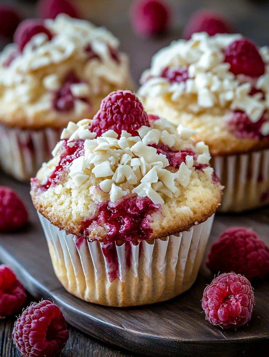 Muffins framboises et chocolat blanc