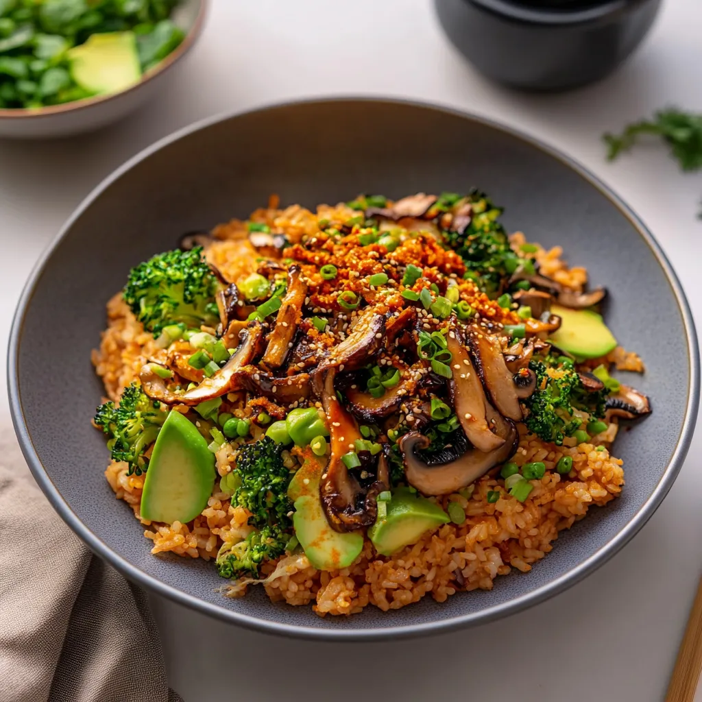 Bol de riz croquant à la sauce gochujang