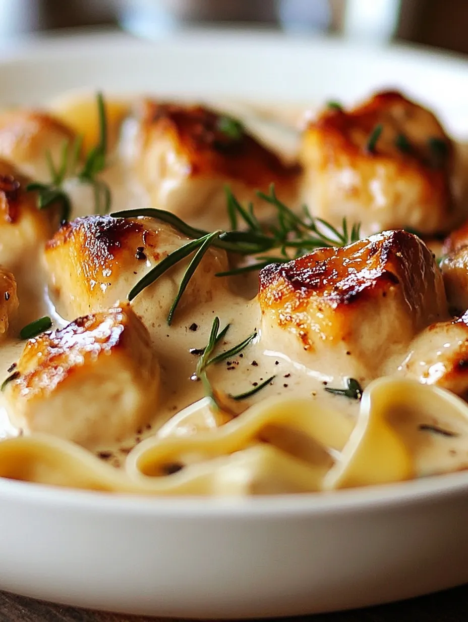 Pâtes au poulet crémeuses style italien