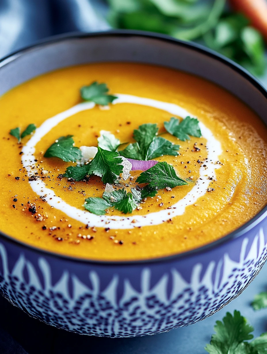 Soupe de Carottes au Lait de Coco et Curcuma