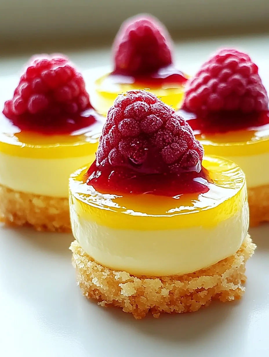 Petits cheesecakes citron-framboise