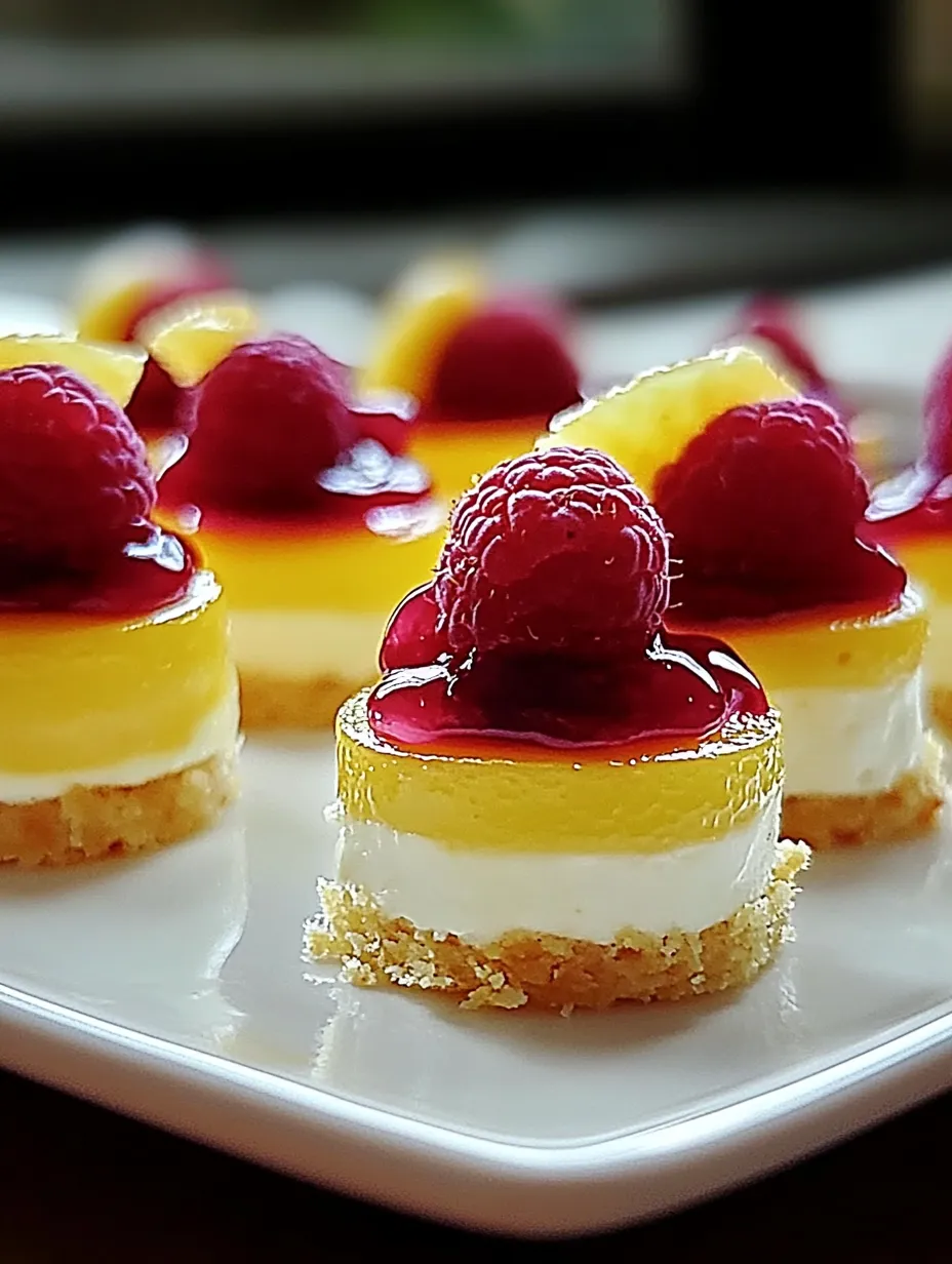 Petits cheesecakes citron-framboise Délice