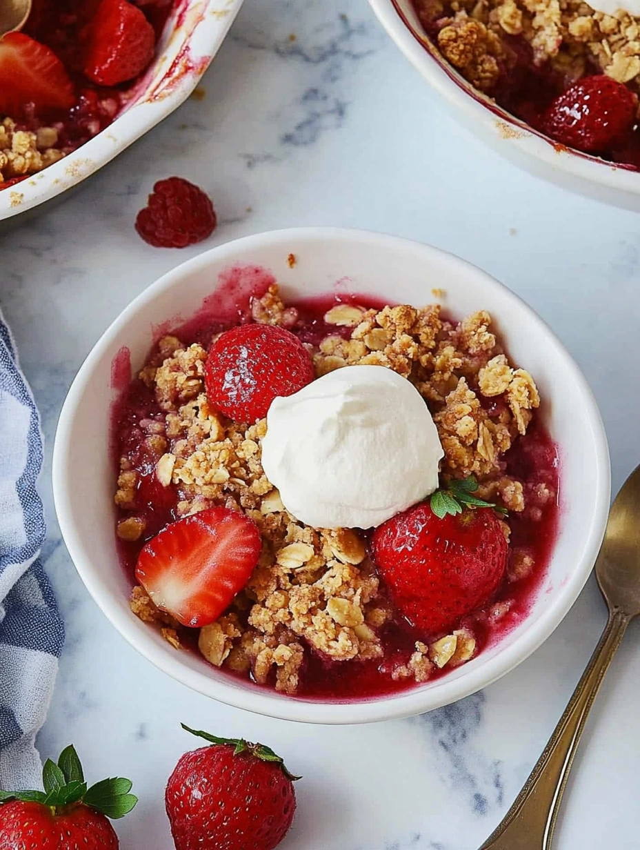 crumble aux fraises et flocons d'avoine recette
