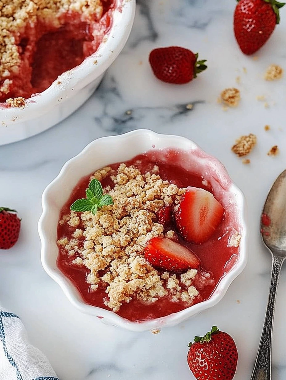 Bol crumble aux fraises et flocons d'avoine
