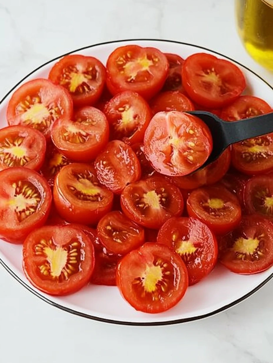 Salade de tomates méditerranéenne maison