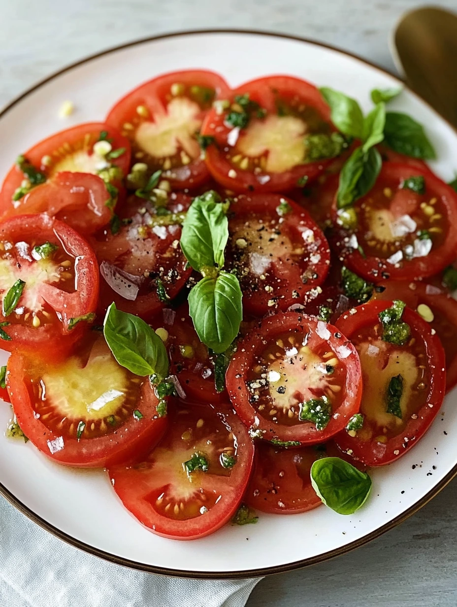 Salade de tomates prête à déguster