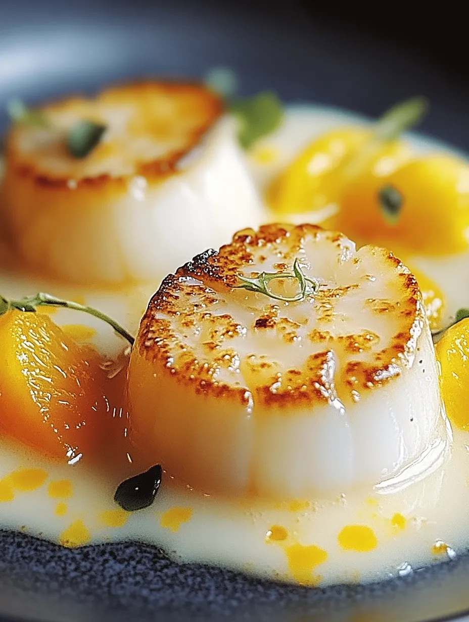 Recette Saint-Jacques Crème Agrumes