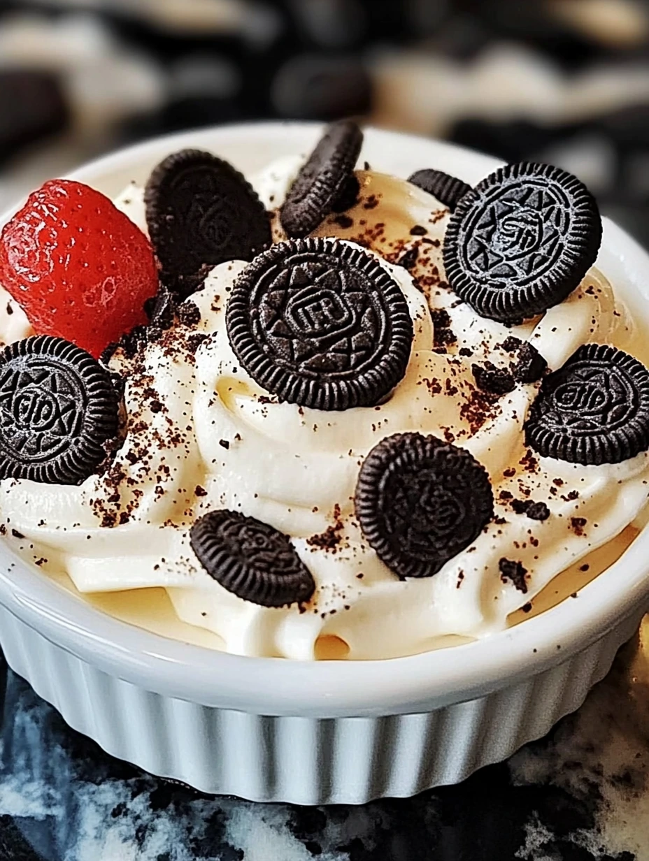 Dip au Cheesecake Oreo avec fraise
