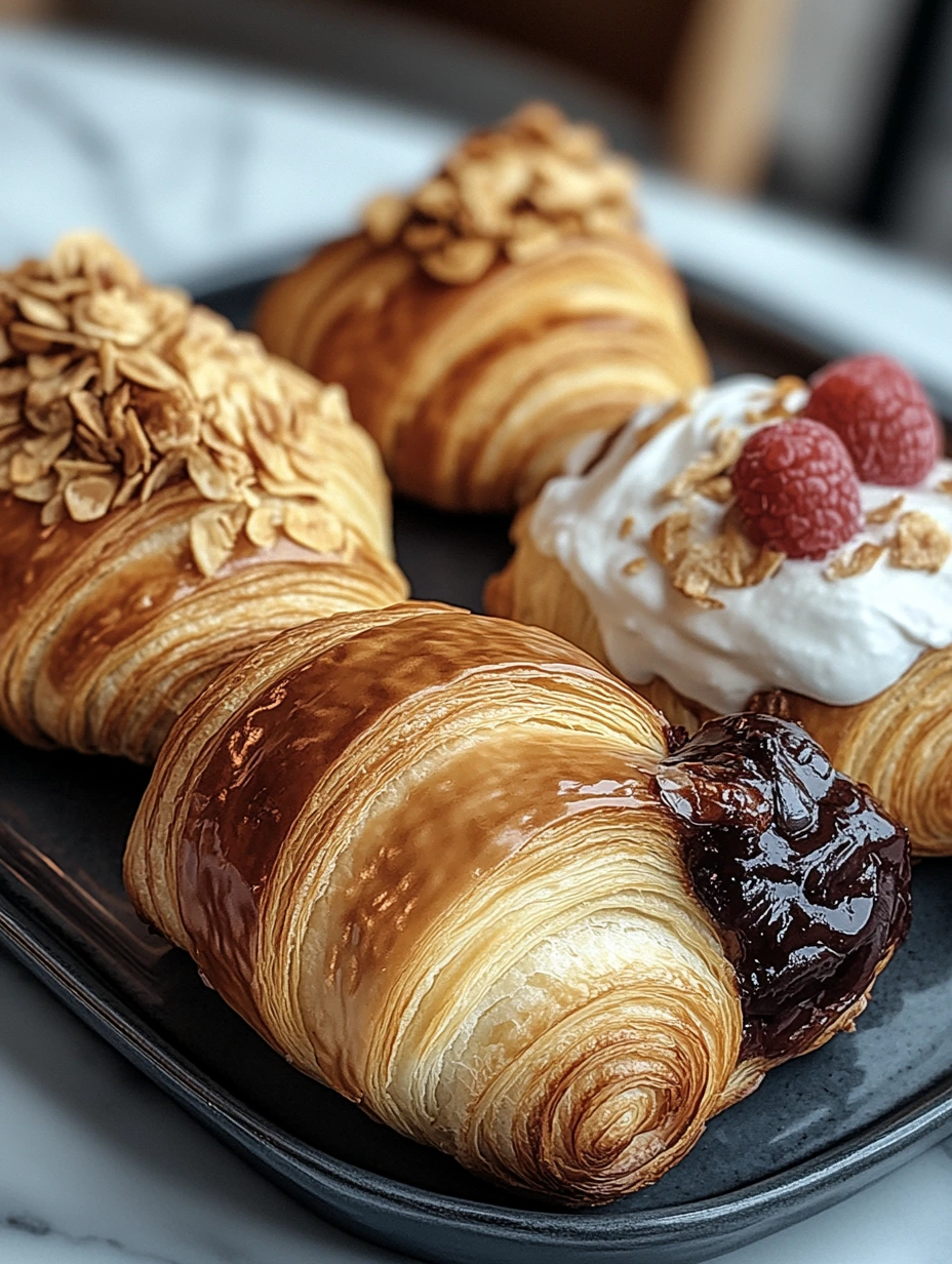 Croissants Circulaires avec confiture