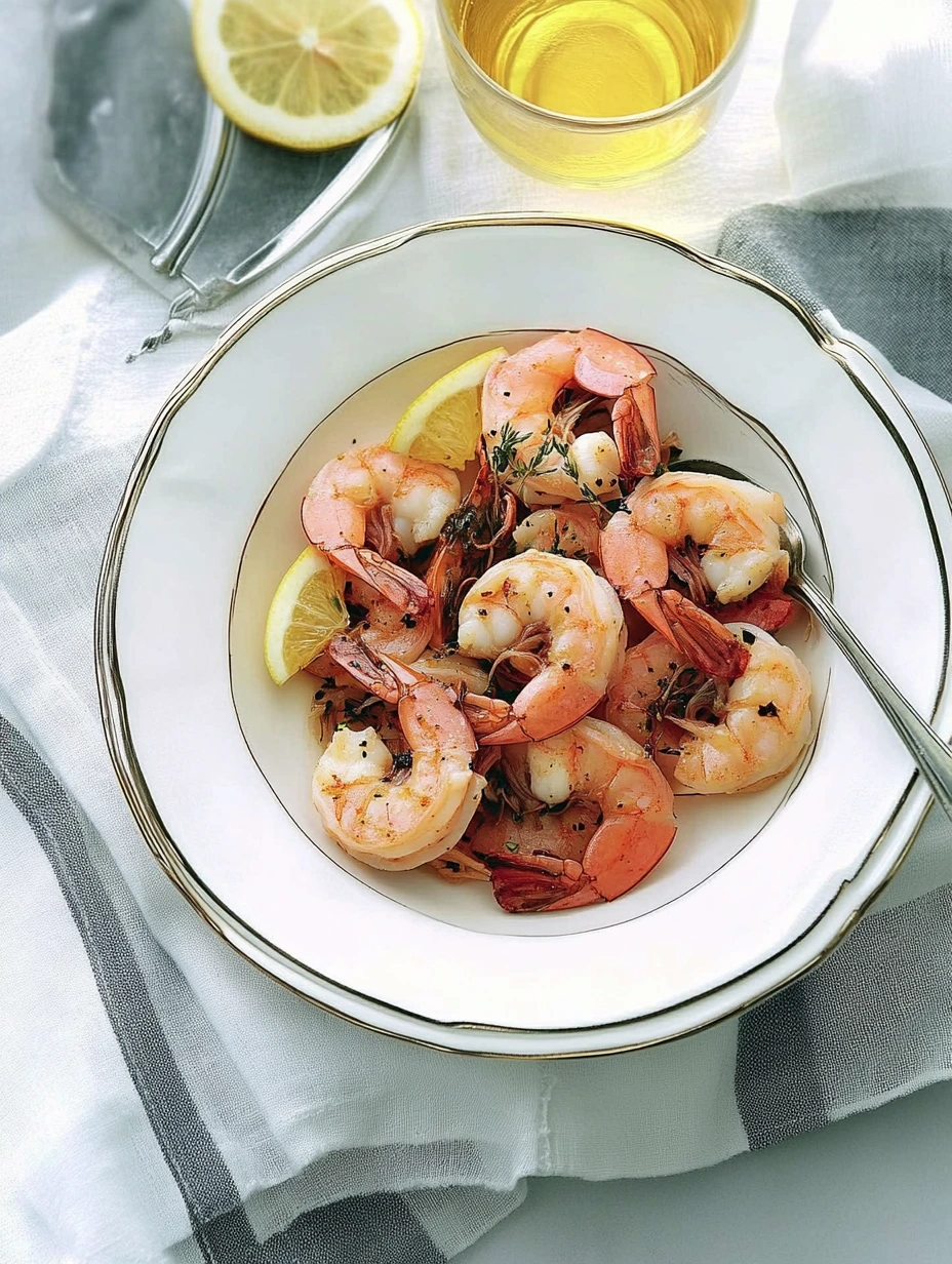 Crevettes à l'ail citron rapide