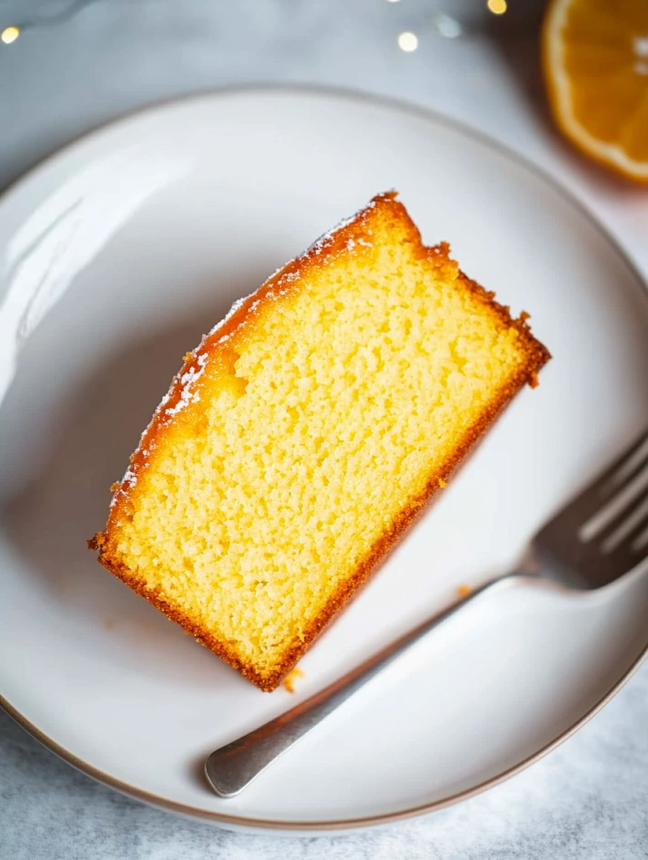 Morceau de gâteau à l'orange
