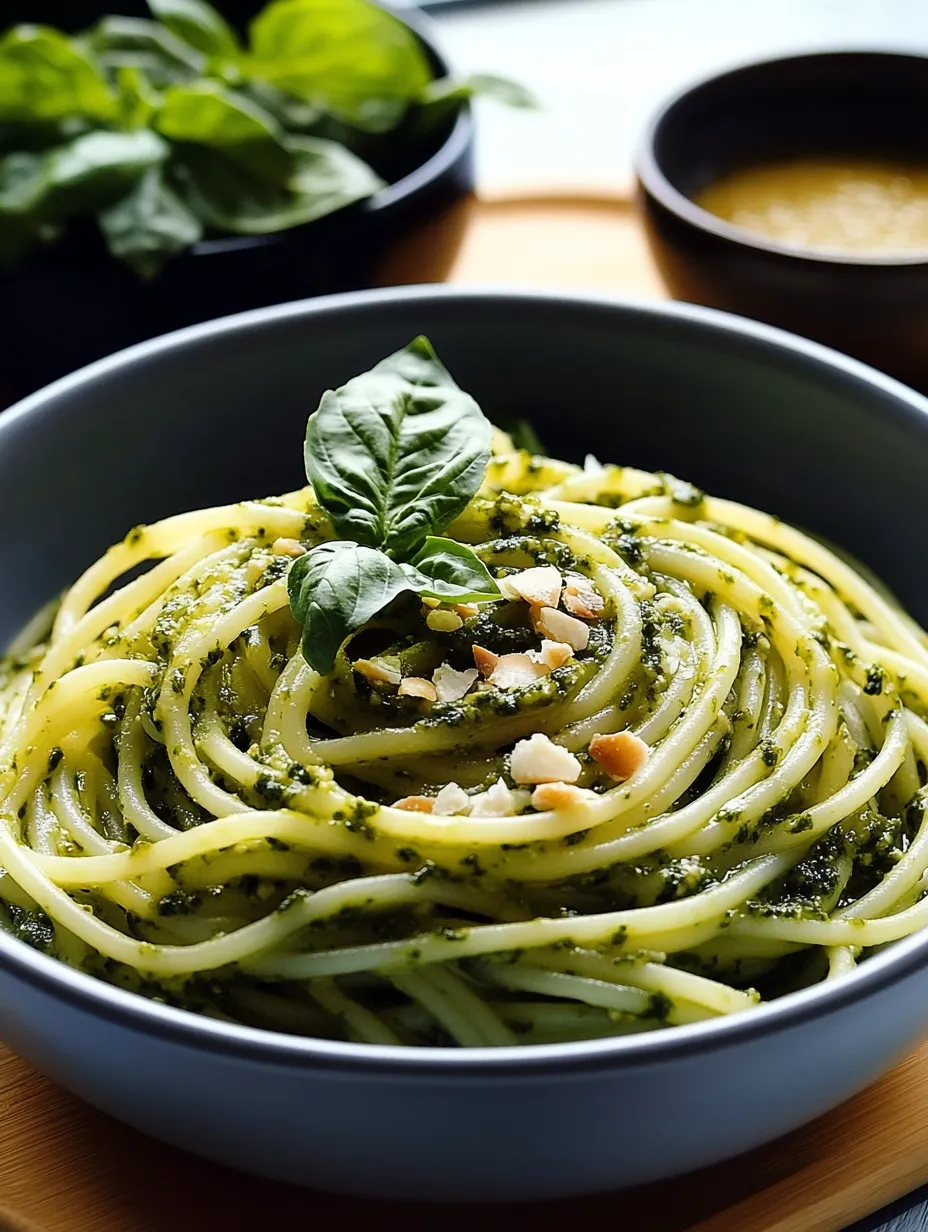 Spaghettis pesto courgette ultra rapide