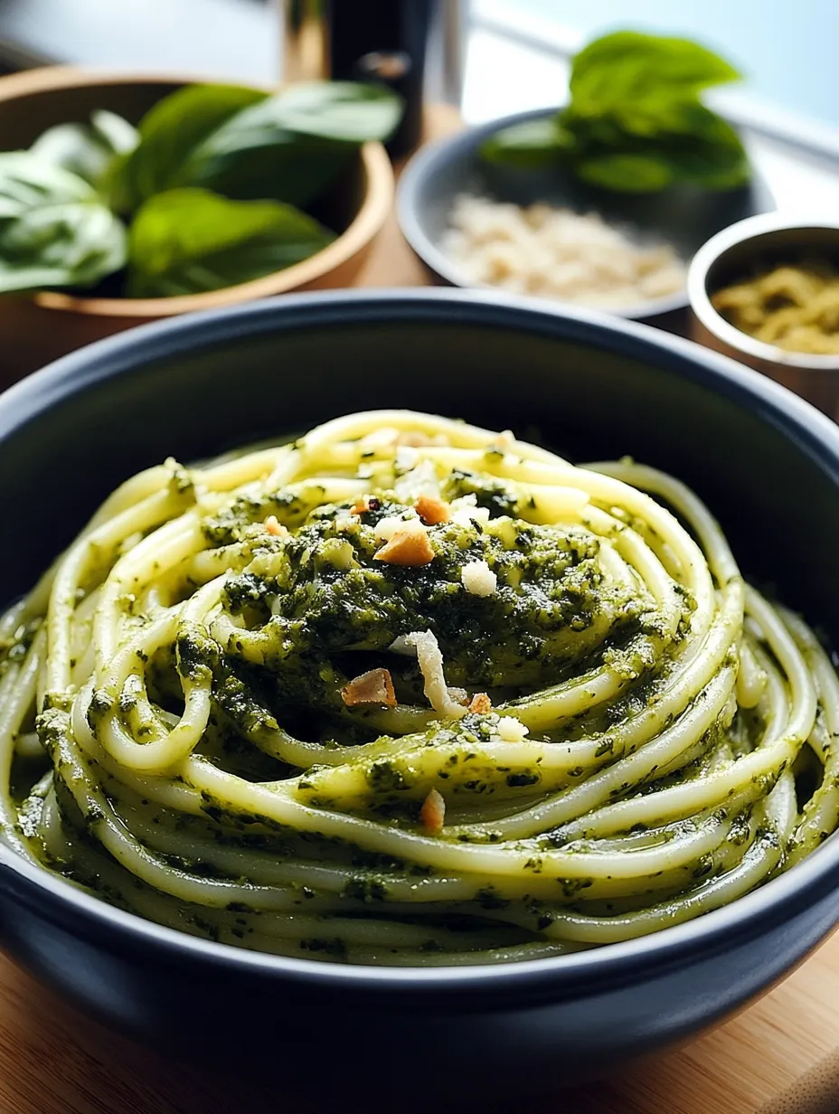 Pâtes pesto courgette minute