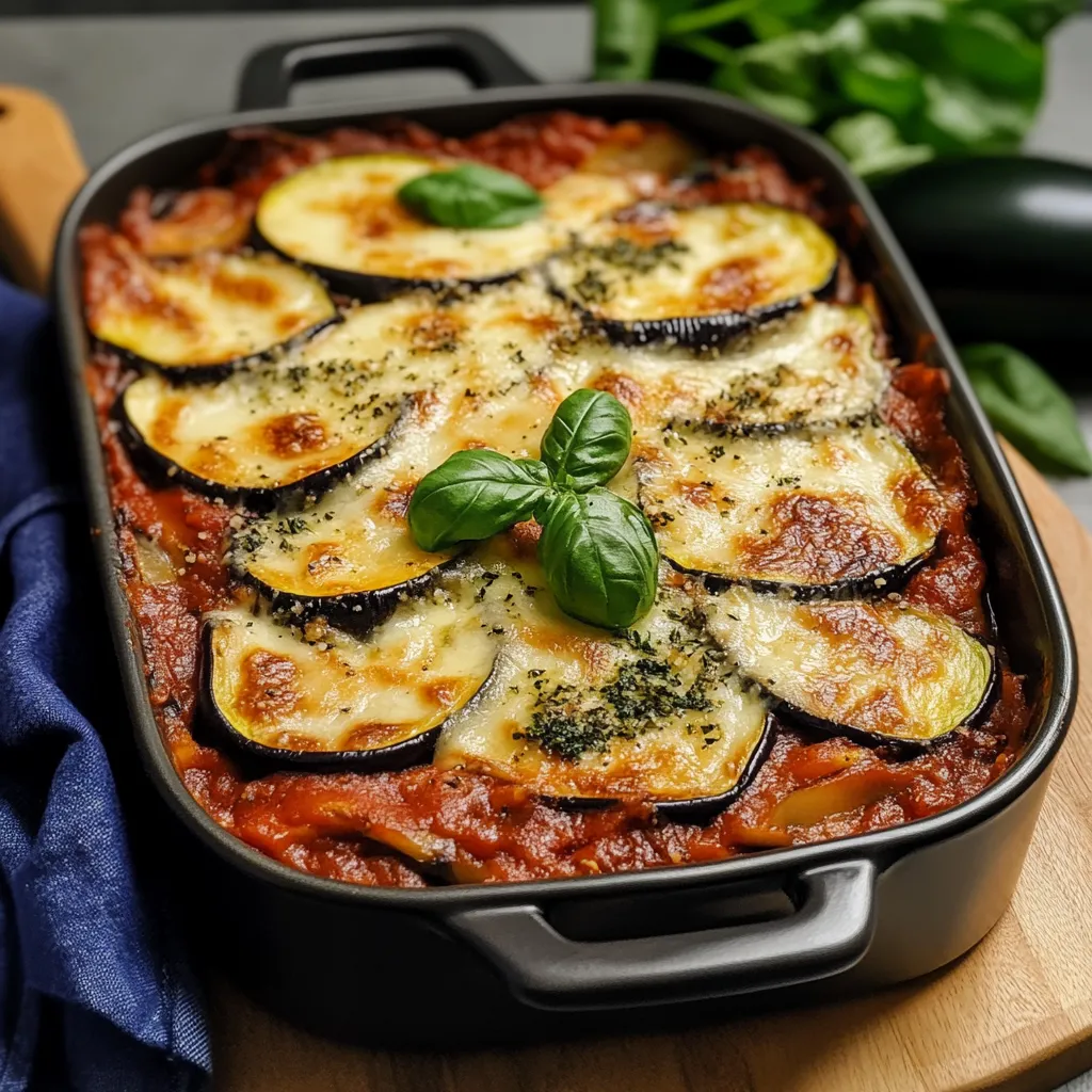 Lasagnes aux aubergines et courgettes