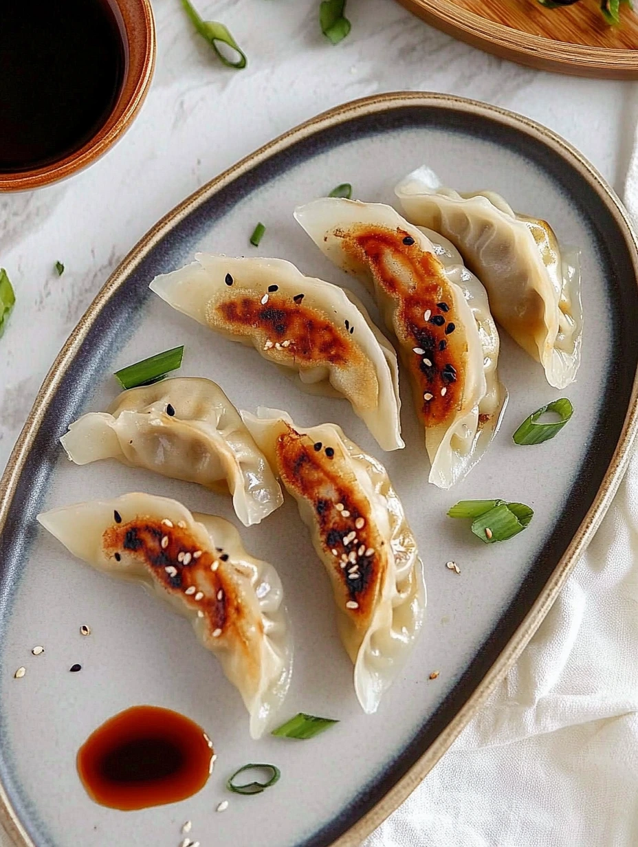 Assiette de gyozas végétariens