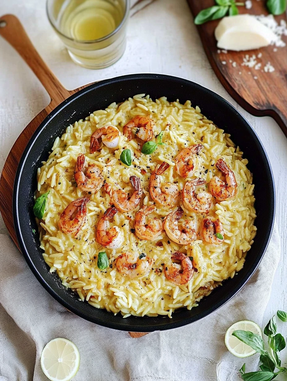 Orzo aux gambas, plat rapide