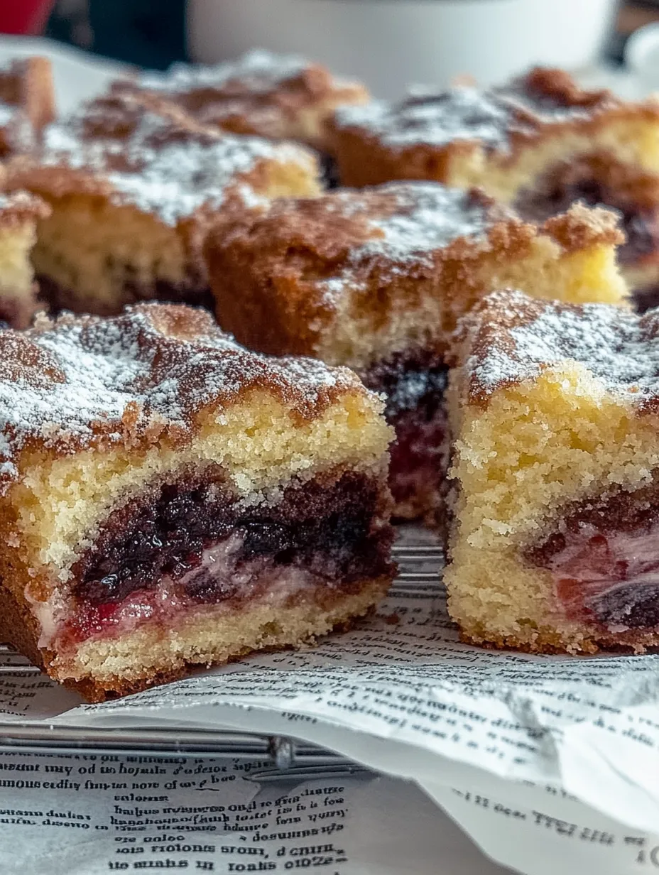 Gâteau marbré juteux aux cerises sur plaque – très simple