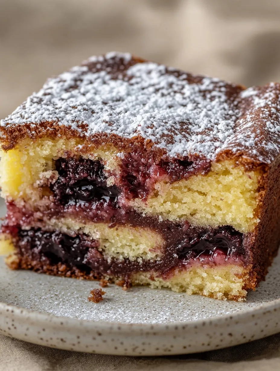 Gâteau marbré aux cerises sur plaque – simple et délicieux
