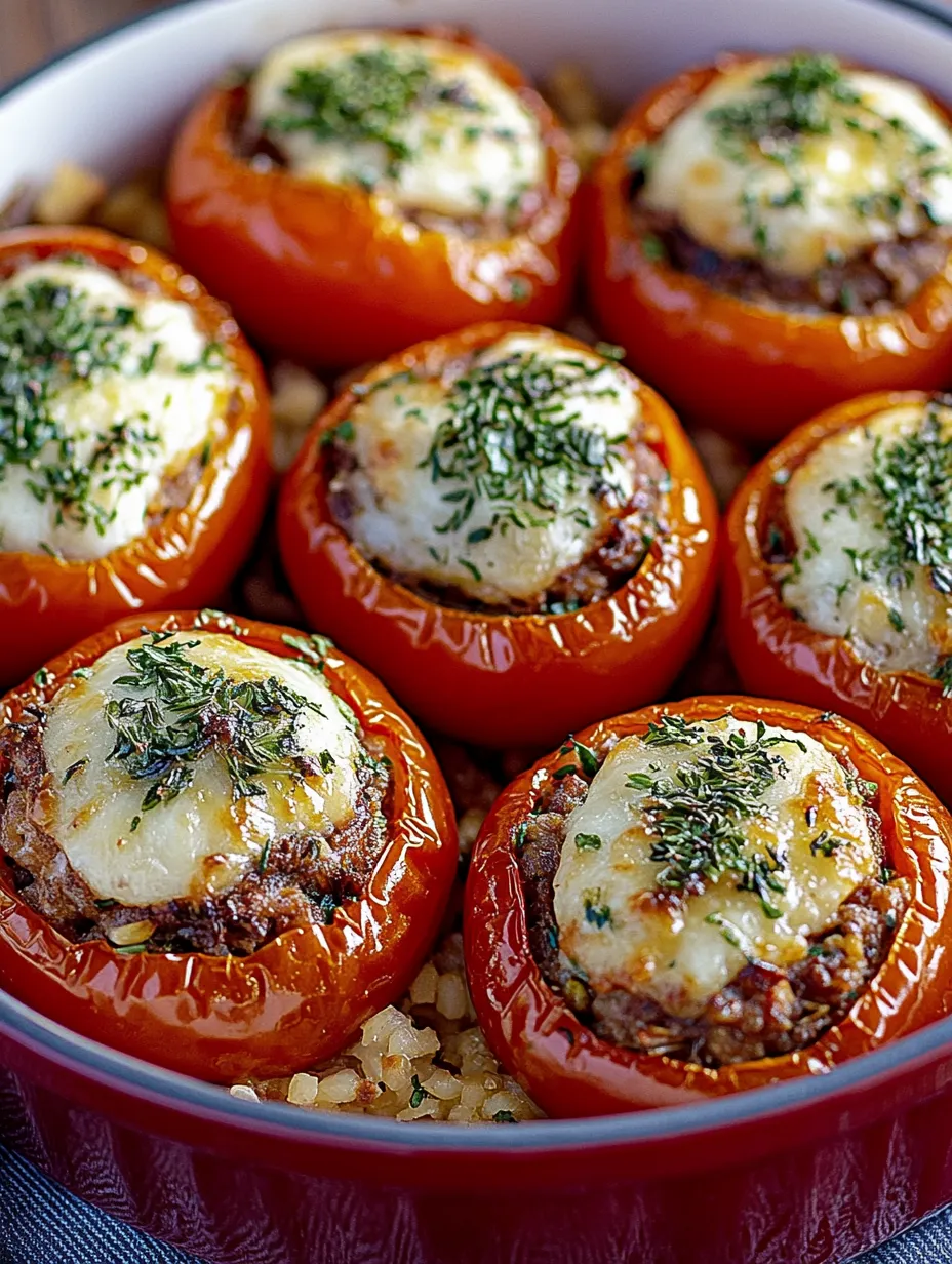 Plat des tomates farcies à l'ancienne