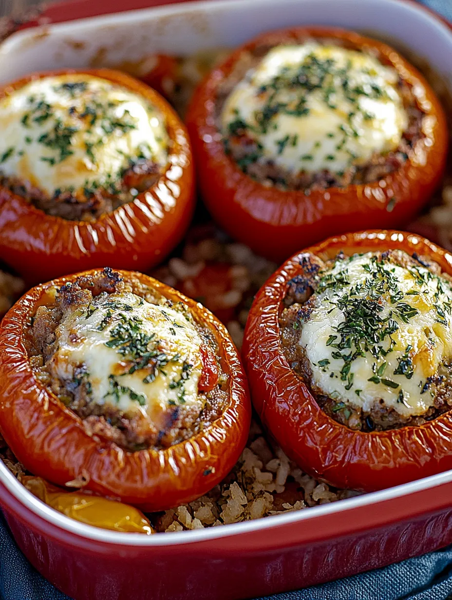 Photo du plat tomates farcies à l'ancienne