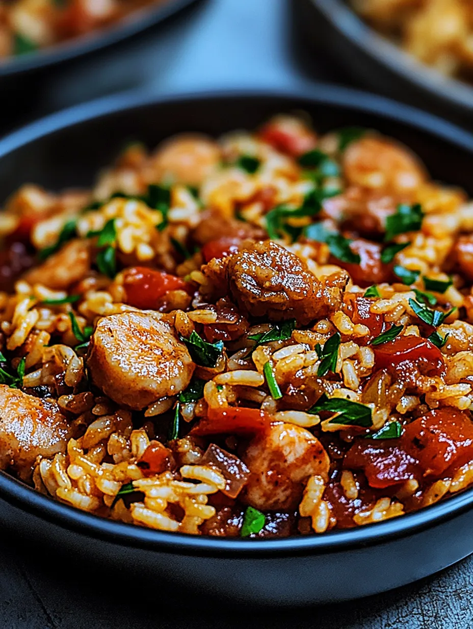 Jambalaya poulet-saucisse à tomber