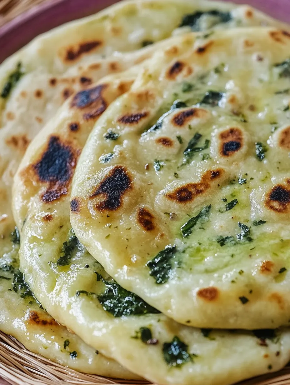 Naan maison parfumé à l'ail sauvage – Simple & Savoureux