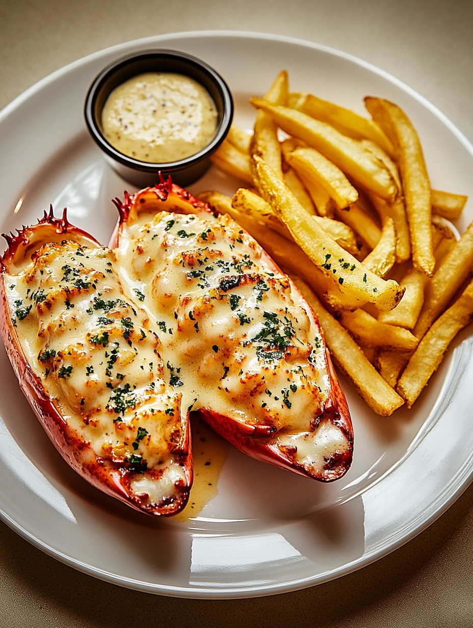 Homard Thermidor accompagné de Frites, préparation facile