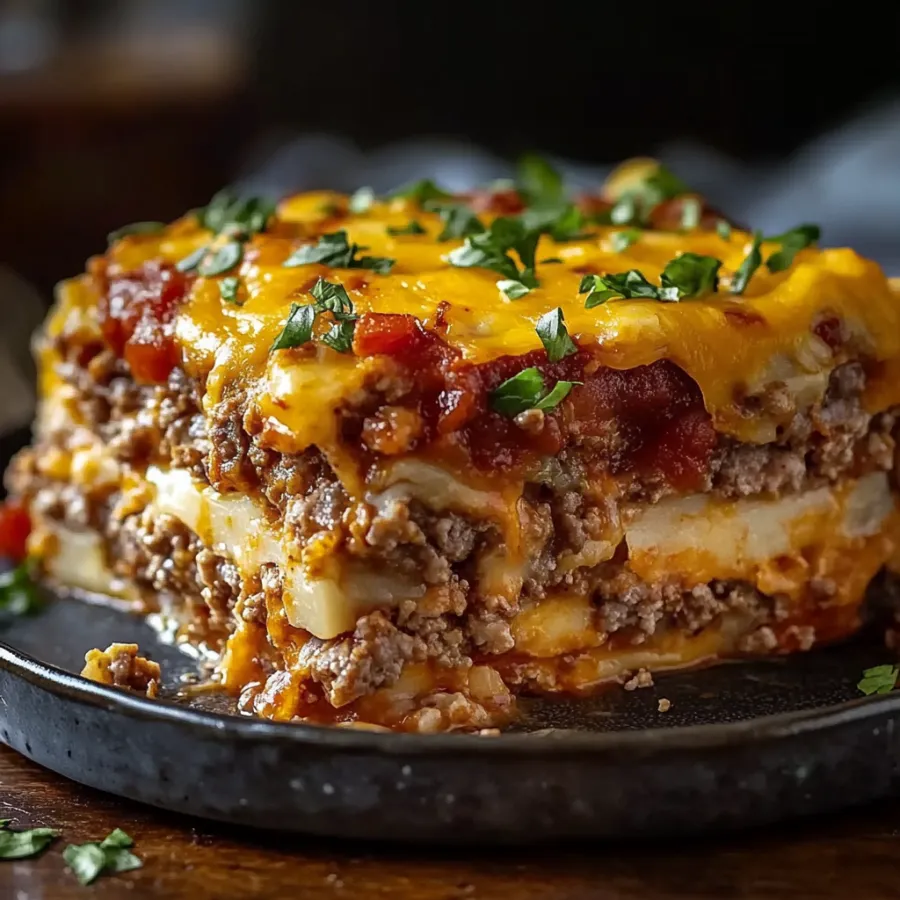 Gratin de haché au cheddar