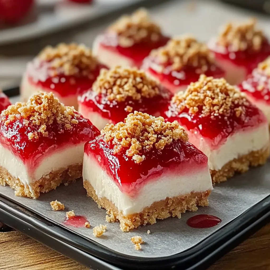 Bouchées croustillantes de cheesecake aux fraises