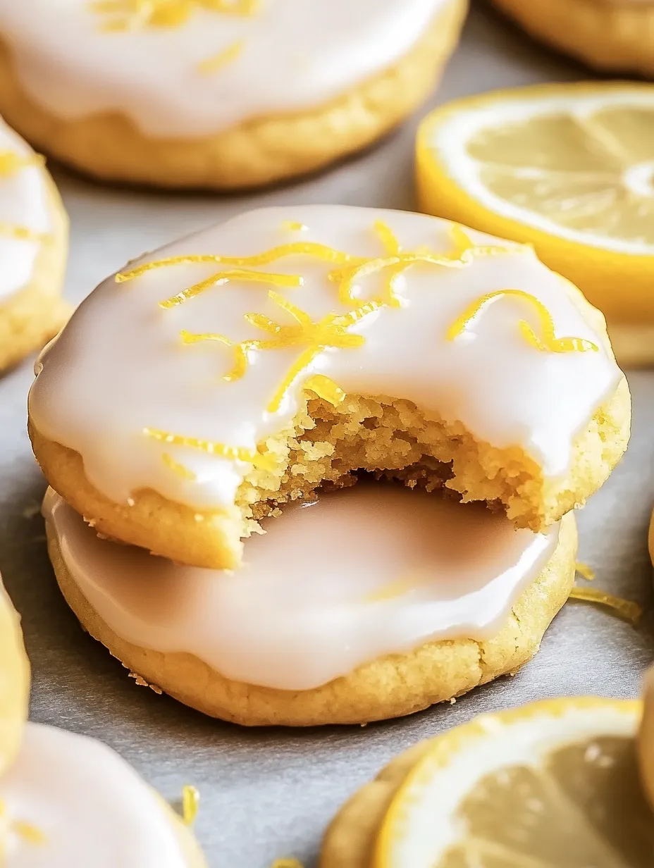 Sablés tendres au citron avec glaçage fruité