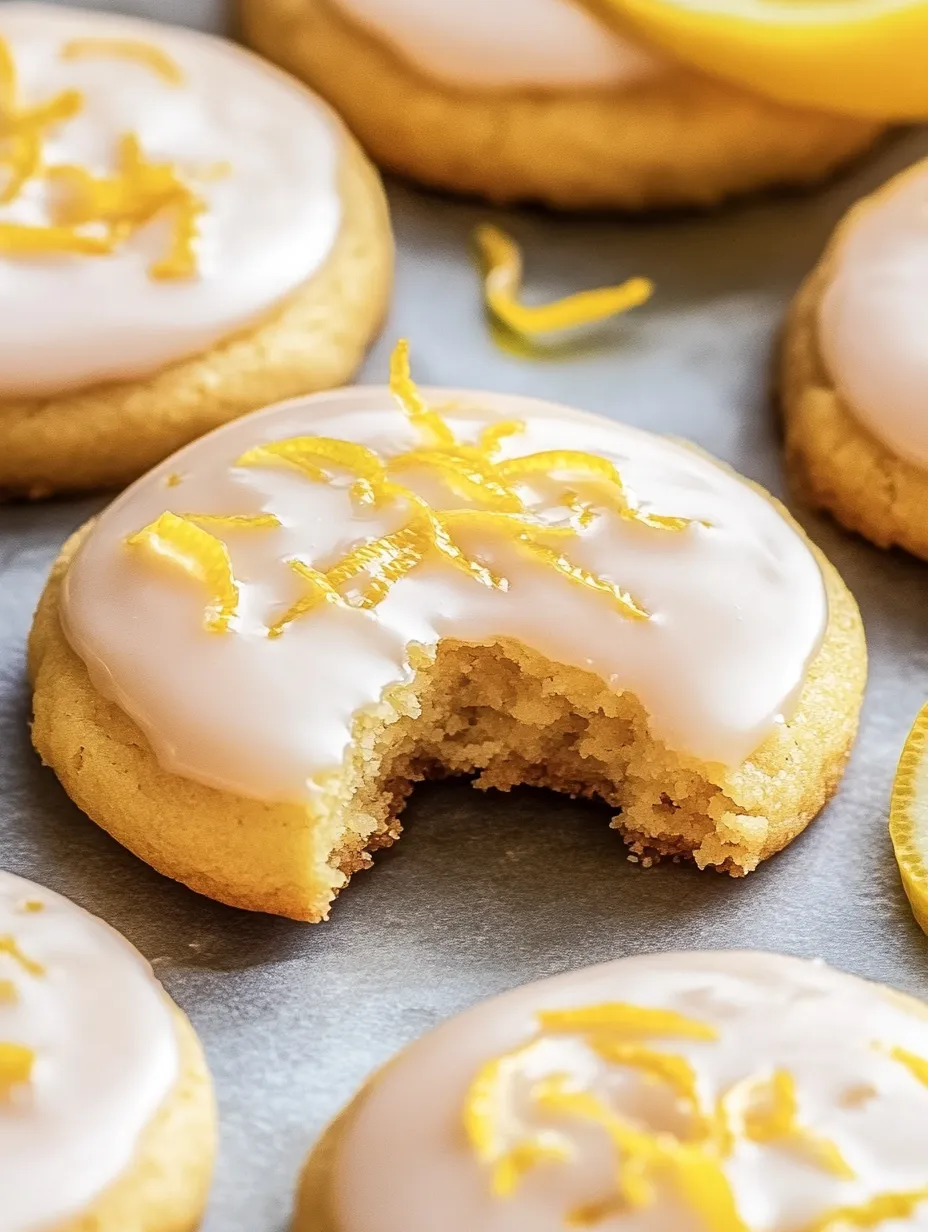 Biscuits moelleux au citron avec glaçage sucré aux agrumes