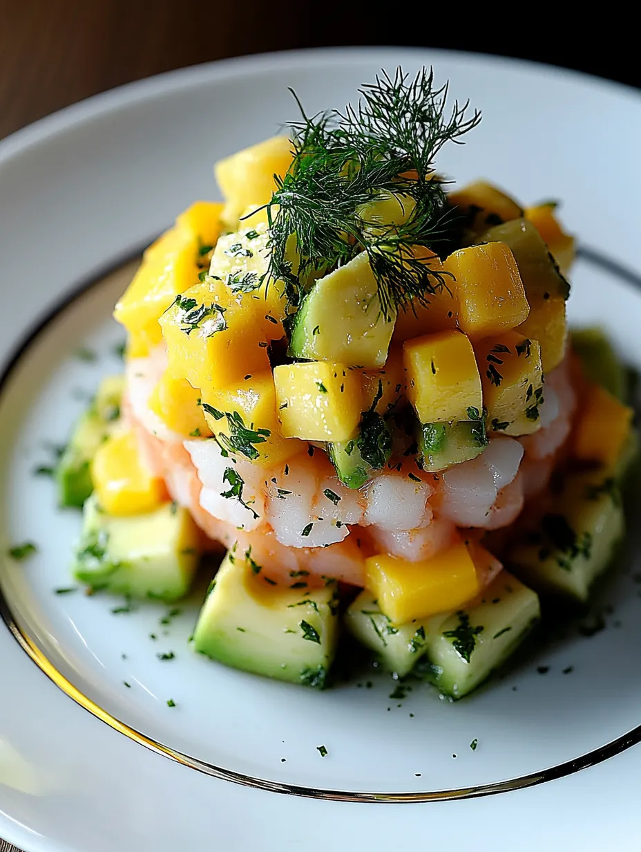 Délicieux Tartare Crevettes Avocat Mangue