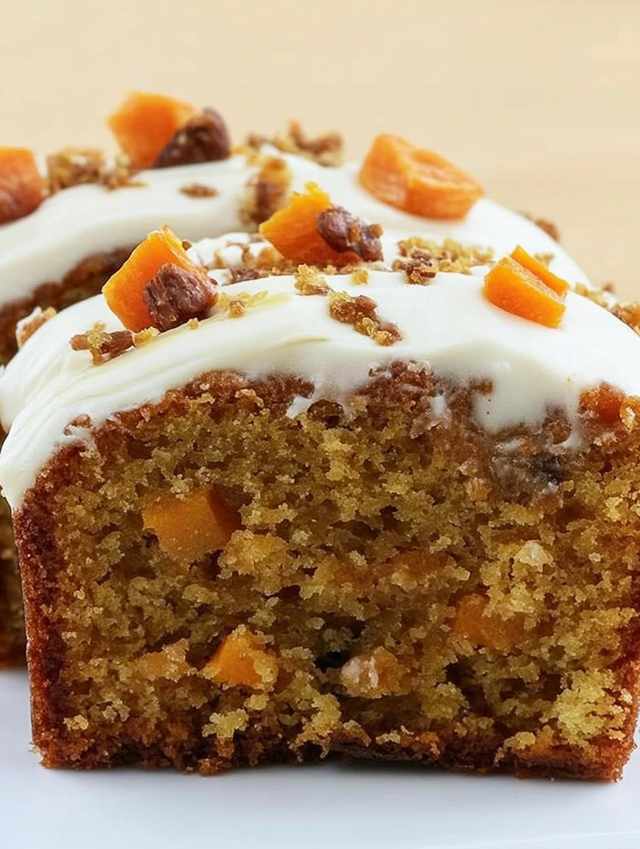 Une part de gâteau aux carottes