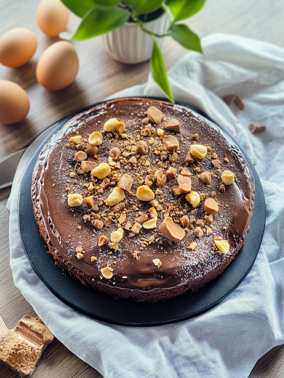 Gâteau aux noisettes et chocolat maison