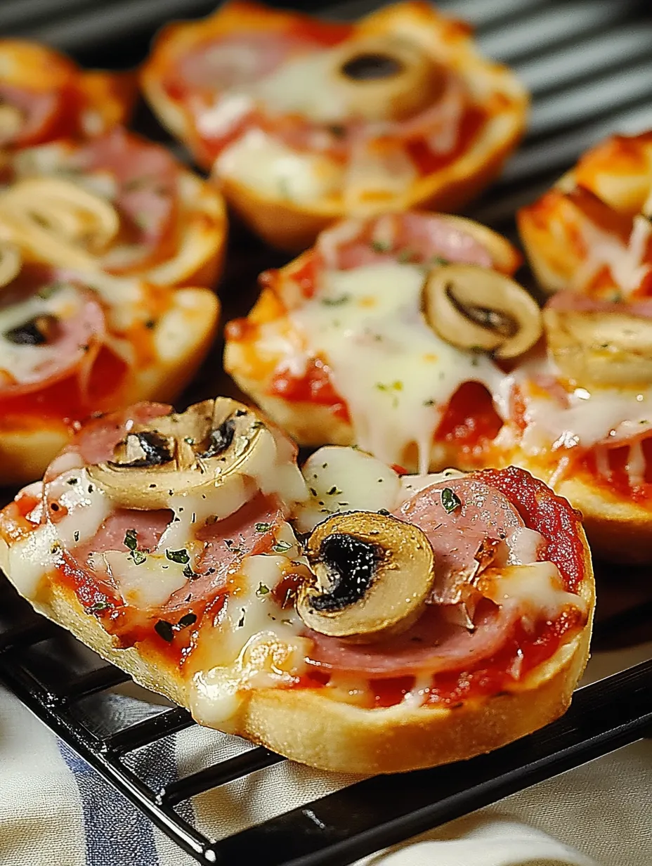 Petits Croques Pizza extra croustillants prêts en un clin d'œil