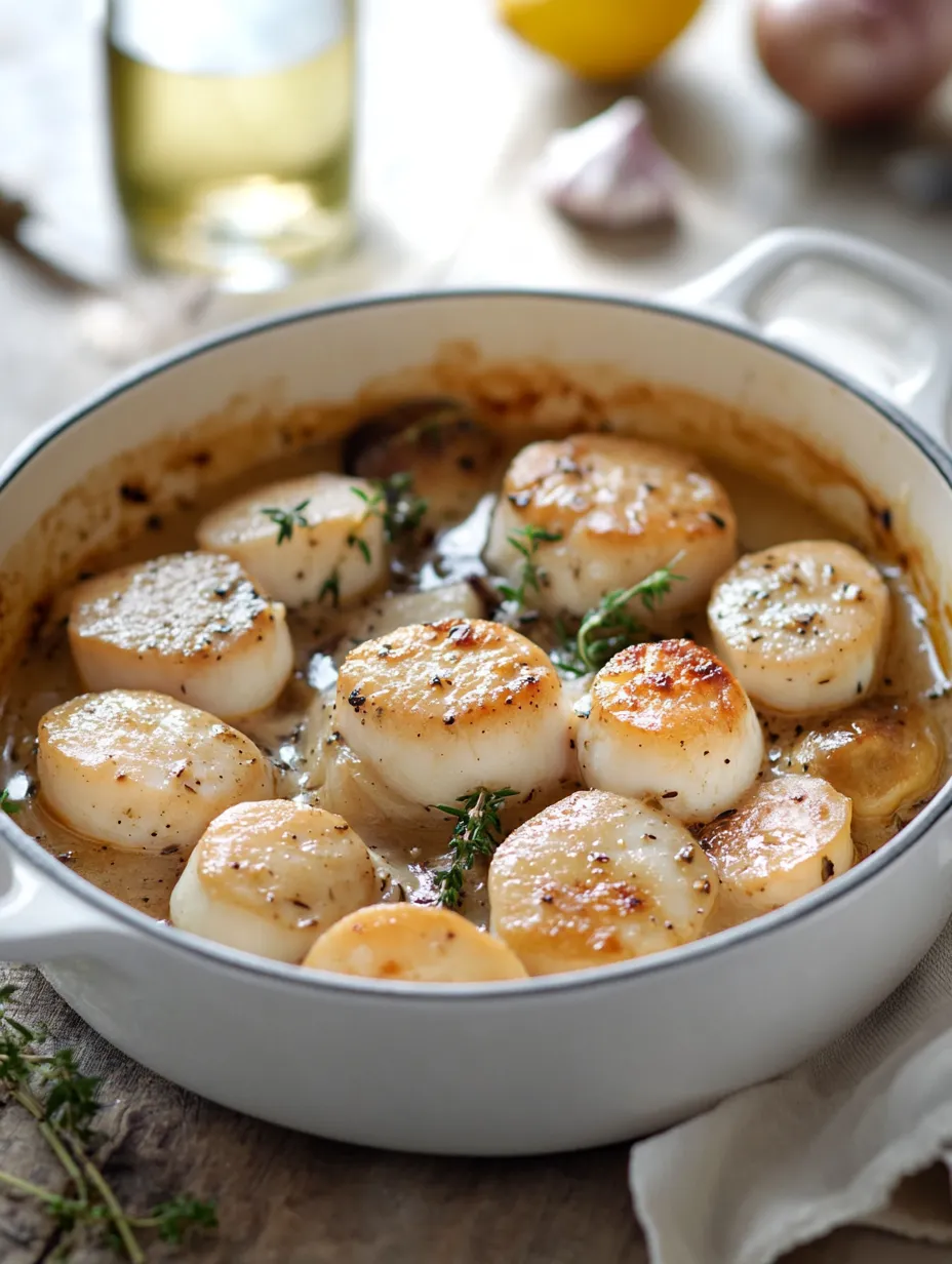 Délicate Blanquette Saint-Jacques aux champignons pleine de saveurs.