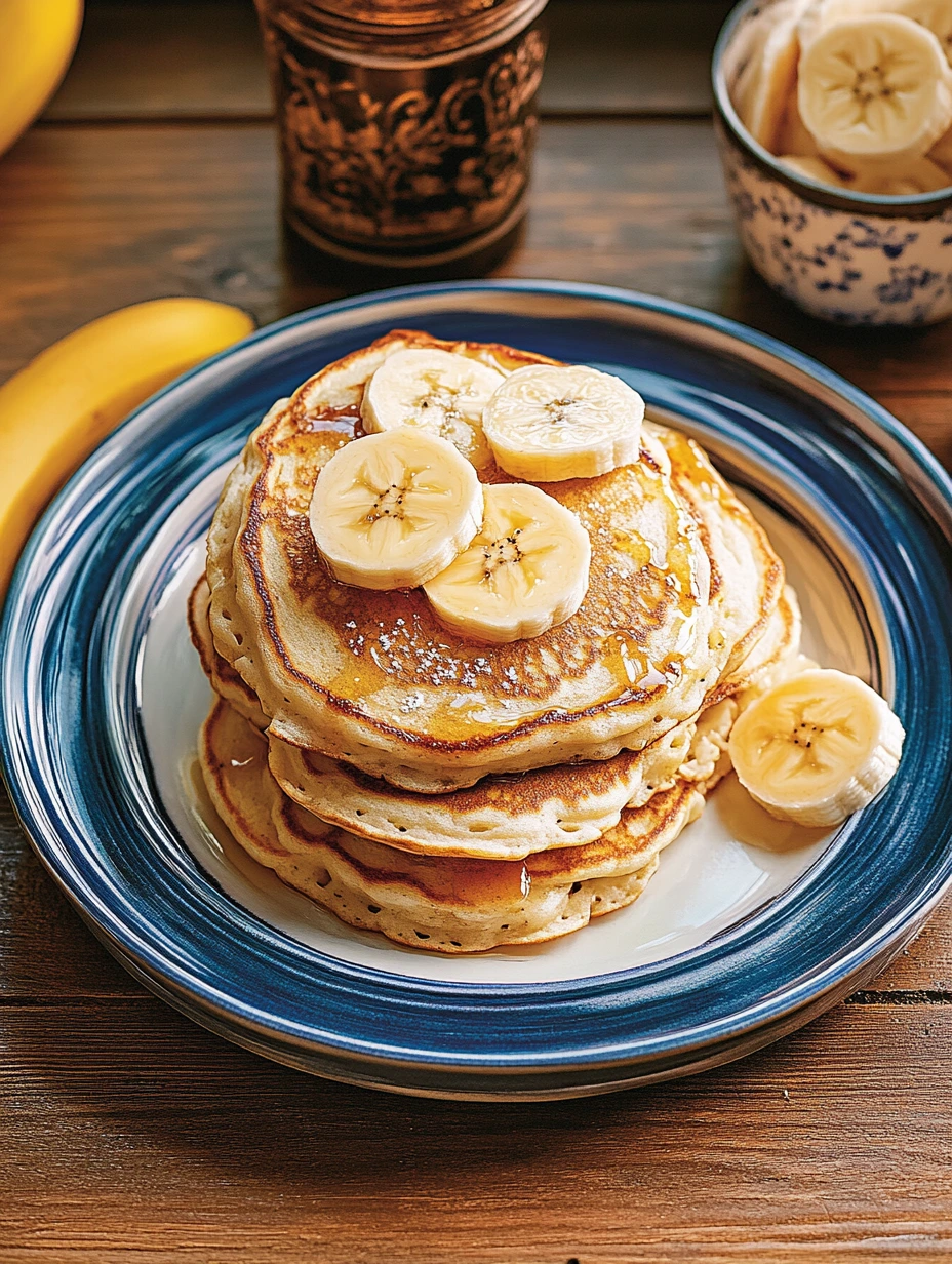 Pancakes banane et flocons d'avoine