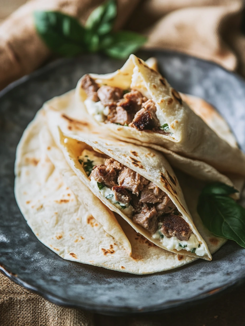 Tacos au bœuf haché et Boursin fait maison