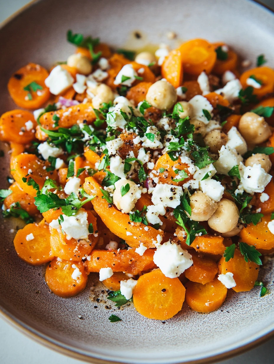 Salade de carotte et pois-chiche avec feta