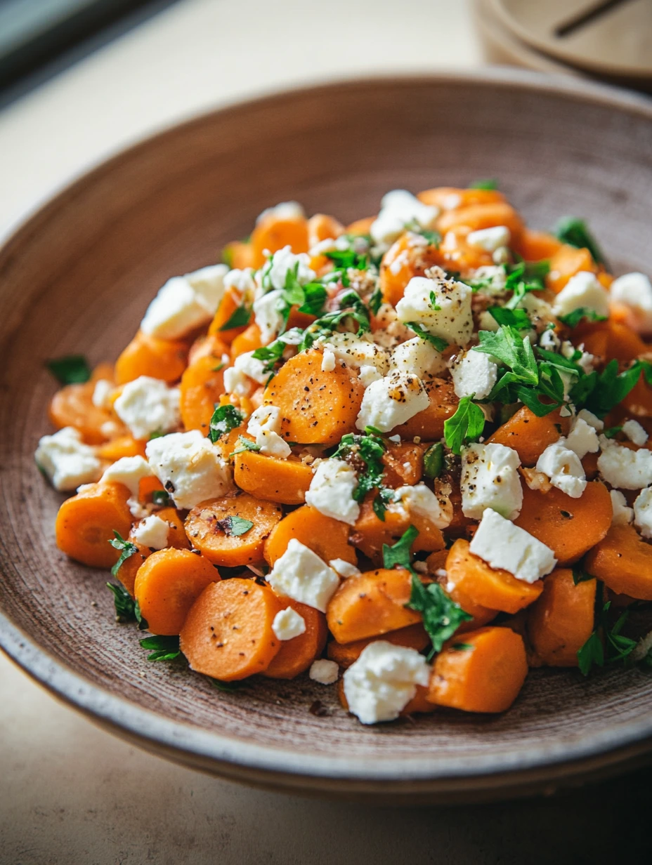 Salade de carotte et pois-chiche à la feta, recette rapide