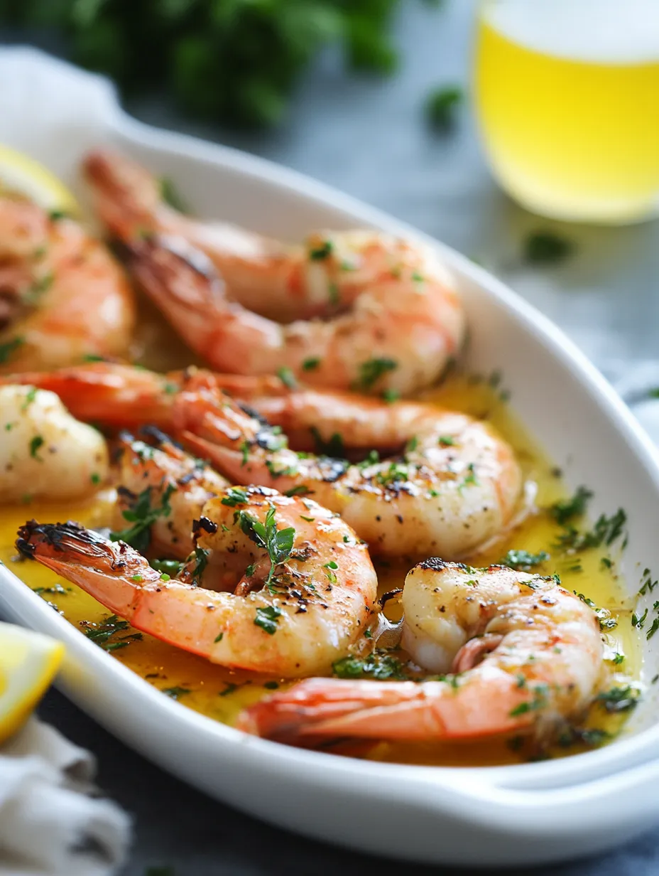 Gambas grillées au beurre d'ail et persil, une gourmandise méditerranéenne