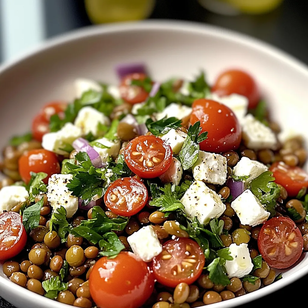 Salade Fraîche de Lentilles et Feta - Plat léger et nutritif