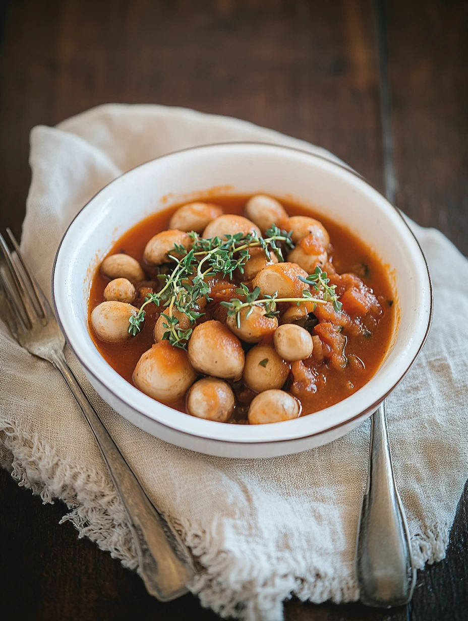 Champignons à la Grecque à la sauce tomate