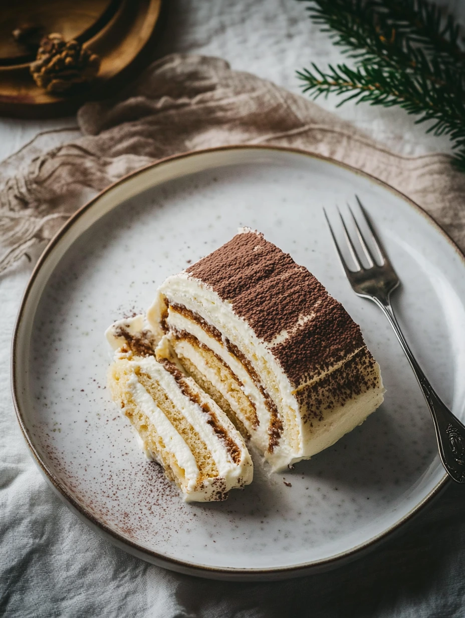 Bûche tiramisu roulée