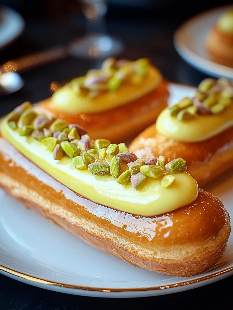 Éclair Orange Pistache maison