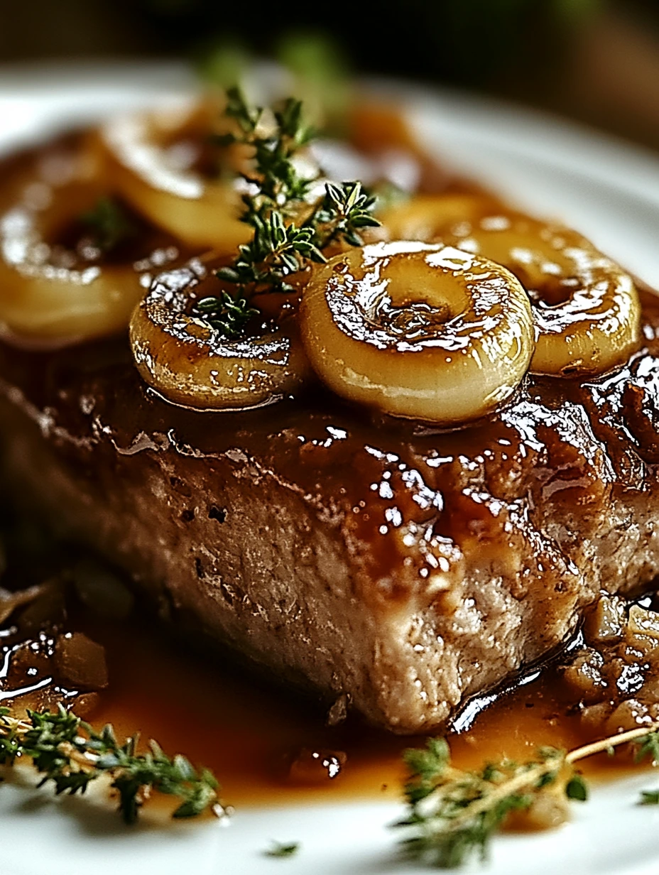 Pain viande l'oignon français maison