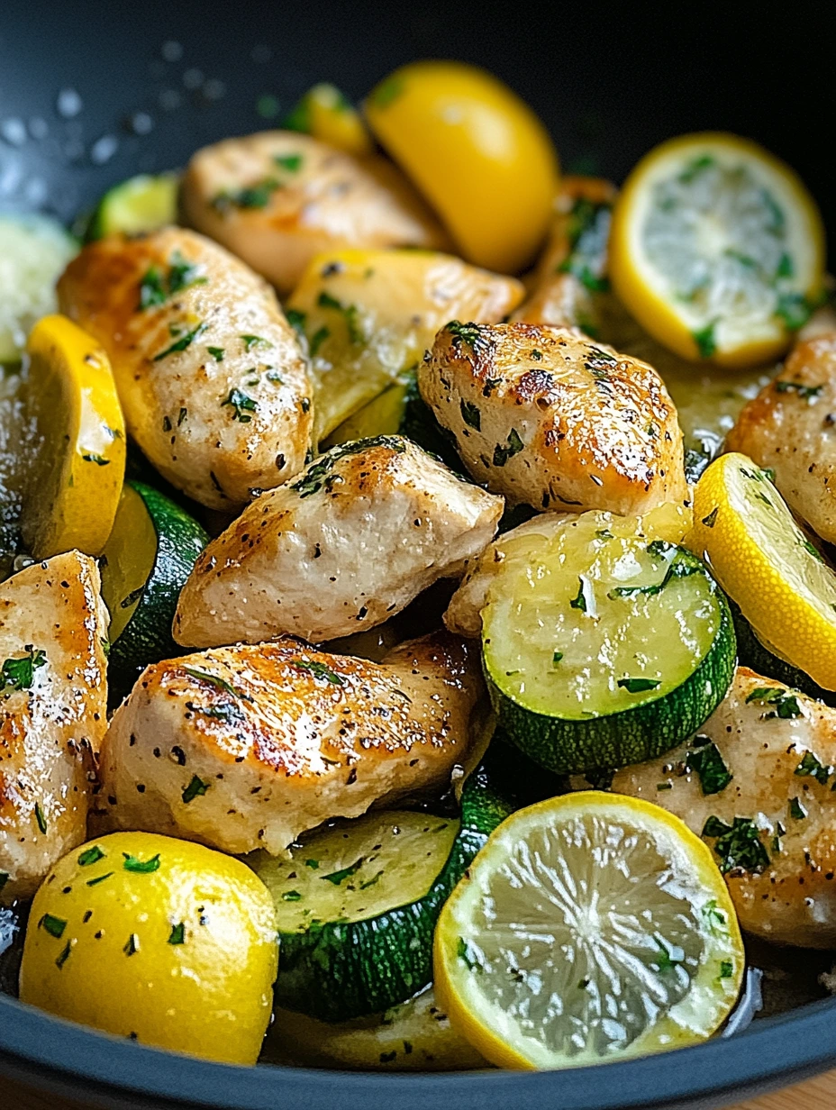 Poulet courgettes citron rapide